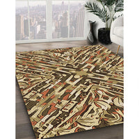 Patterned Red Brown Rug, pat230brn
