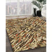 Machine Washable Transitional Red Brown Rug in a Family Room, wshpat230brn