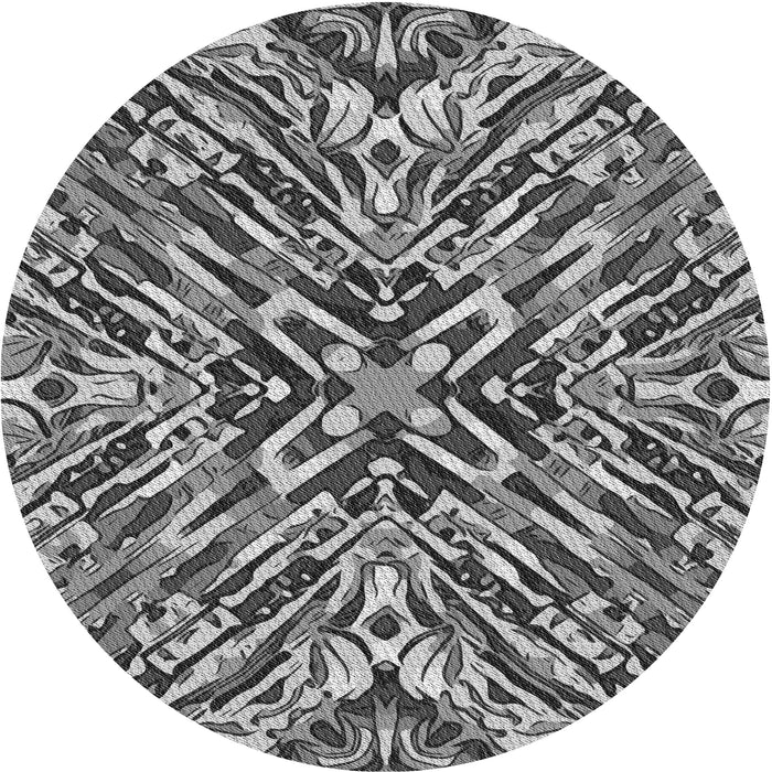 Square Patterned Cloud Gray Rug, pat230gry