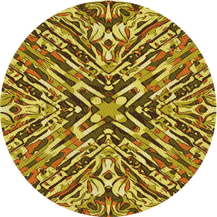 Square Patterned Dark Bronze Brown Rug, pat230yw