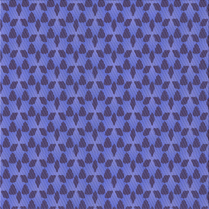 Round Patterned Deep Periwinkle Purple Rug, pat2300blu