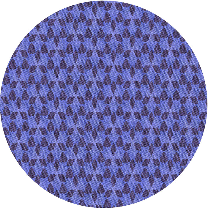 Square Machine Washable Transitional Deep Periwinkle Purple Rug in a Living Room, wshpat2300blu