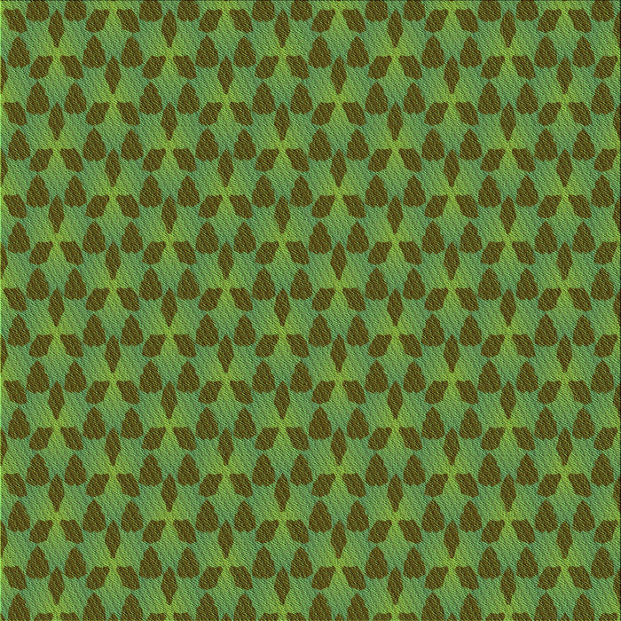 Round Machine Washable Transitional Apple Green Rug, wshpat2300grn