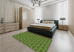 Patterned Apple Green Rug in a Bedroom, pat2300grn