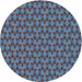 Square Patterned Blue Rug, pat2300lblu