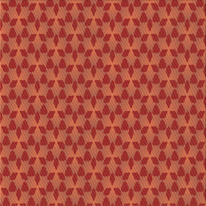 Round Patterned Orange Red Orange Rug, pat2300org