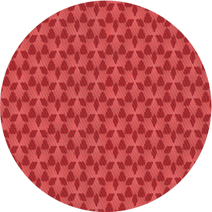 Square Patterned Red Rug, pat2300rd