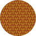 Square Patterned Neon Orange Rug, pat2300yw