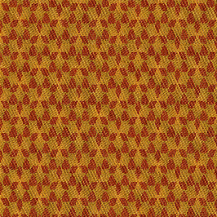 Round Patterned Neon Orange Rug, pat2300yw