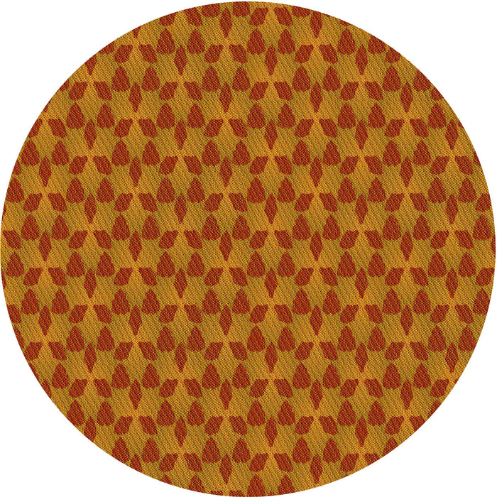 Square Machine Washable Transitional Neon Orange Rug in a Living Room, wshpat2300yw