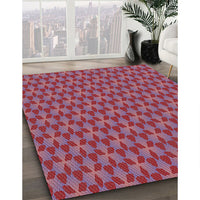 Patterned Pale Violet Red Pink Novelty Rug, pat2300