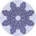 Square Patterned Blue Rug, pat2301blu