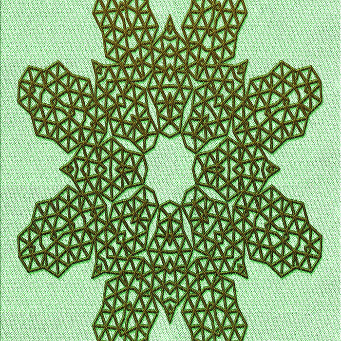 Patterned Green Rug, pat2301grn