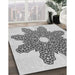 Patterned Gainsboro Gray Rug in Family Room, pat2301gry