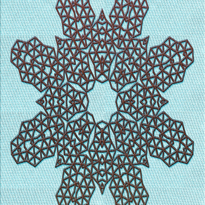 Machine Washable Transitional Blue Rug, wshpat2301lblu