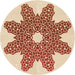 Square Patterned Red Rug, pat2301org