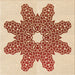 Round Patterned Red Rug, pat2301org