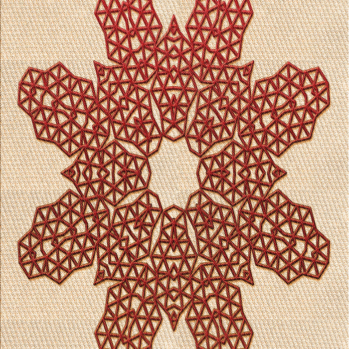 Patterned Red Rug, pat2301org