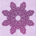 Round Patterned Orchid Purple Rug, pat2301pur