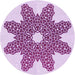 Square Machine Washable Transitional Orchid Purple Rug in a Living Room, wshpat2301pur