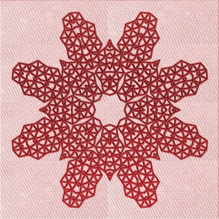 Round Patterned Red Rug, pat2301rd