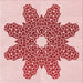 Round Patterned Red Rug, pat2301rd