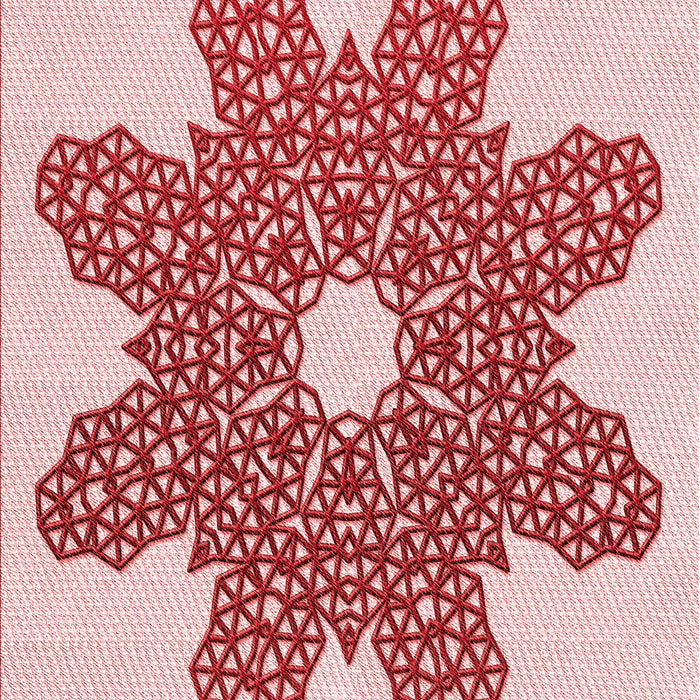 Patterned Red Rug, pat2301rd