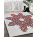 Patterned Chestnut Brown Novelty Rug in Family Room, pat2301
