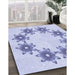 Patterned Lavender Blue Rug in Family Room, pat2302blu