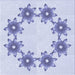 Round Patterned Lavender Blue Rug, pat2302blu