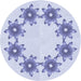 Square Patterned Lavender Blue Rug, pat2302blu