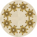 Square Patterned Vanilla Gold Rug, pat2302brn