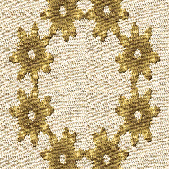 Machine Washable Transitional Vanilla Gold Rug, wshpat2302brn