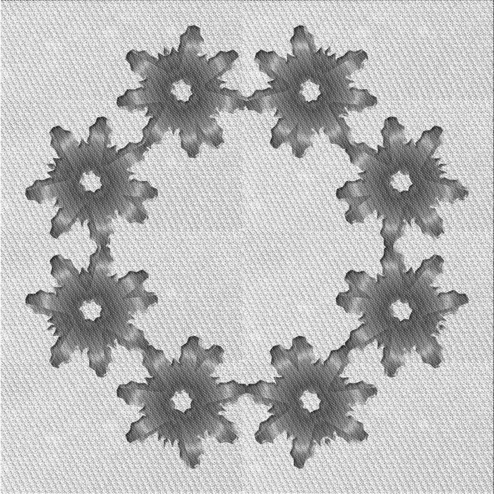 Round Patterned Platinum Gray Rug, pat2302gry