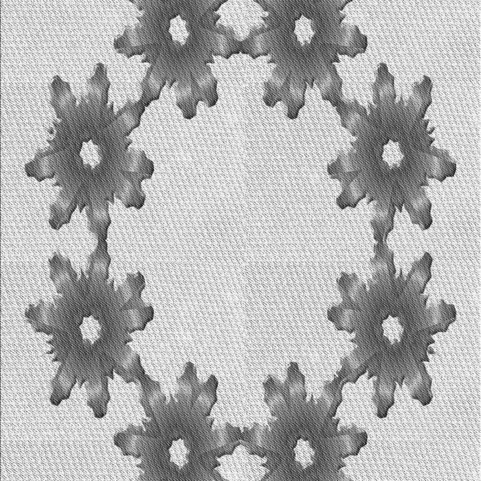 Patterned Platinum Gray Rug, pat2302gry