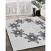 Patterned Platinum Gray Rug in Family Room, pat2302gry