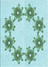 Patterned Seafoam Green Rug, pat2302lblu