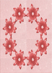 Machine Washable Transitional Light Rose Pink Rug, wshpat2302rd