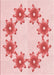 Machine Washable Transitional Light Rose Pink Rug, wshpat2302rd