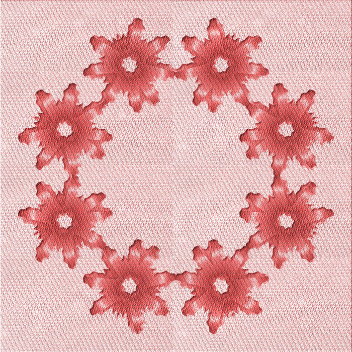 Round Patterned Light Rose Pink Rug, pat2302rd