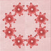 Round Patterned Light Rose Pink Rug, pat2302rd