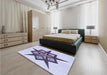 Patterned Lavender Blue Rug in a Bedroom, pat2303blu