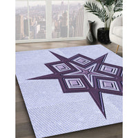 Patterned Lavender Blue Rug, pat2303blu