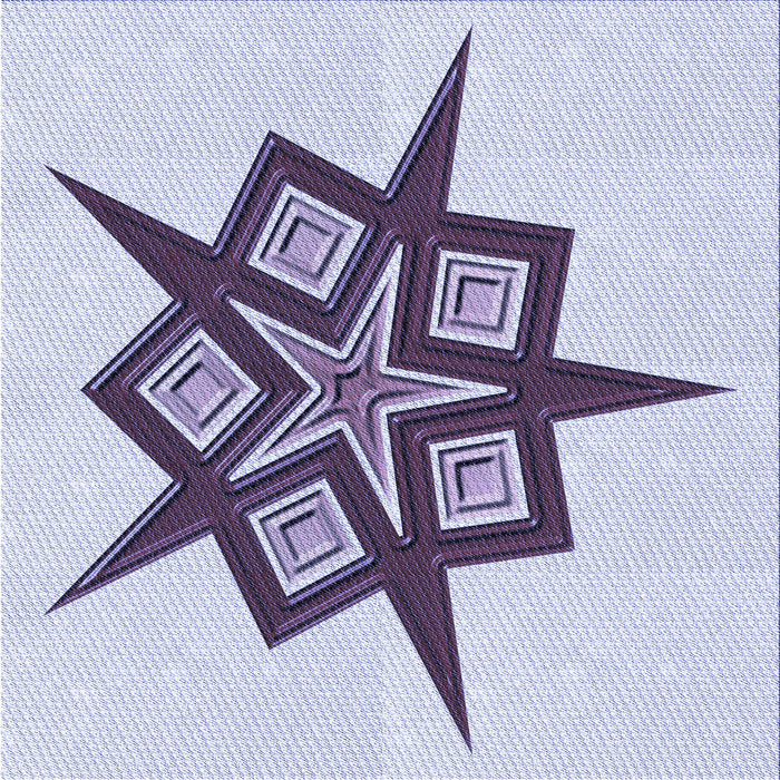 Round Patterned Lavender Blue Rug, pat2303blu