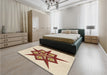 Patterned Vanilla Gold Rug in a Bedroom, pat2303brn