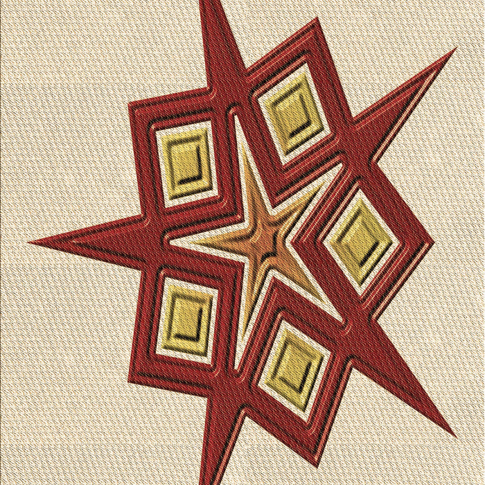 Patterned Vanilla Gold Rug, pat2303brn