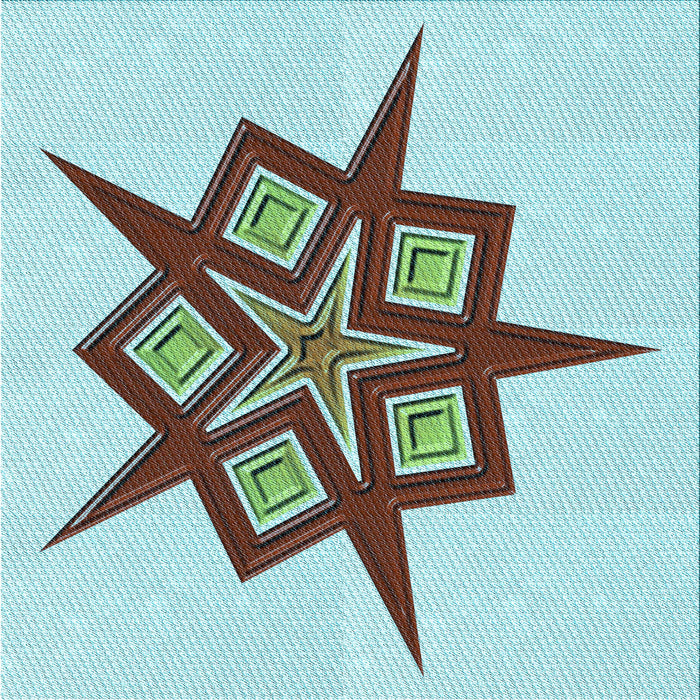 Round Patterned Electric Blue Rug, pat2303lblu