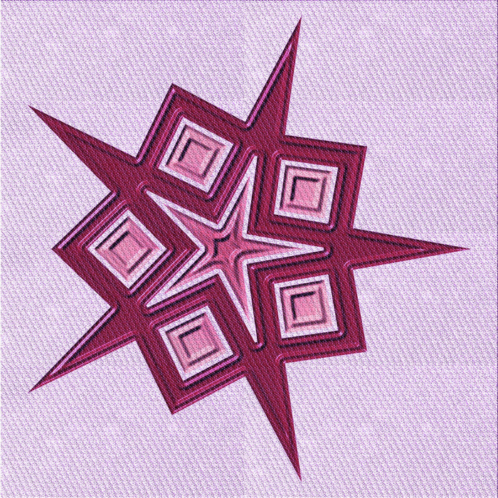 Round Patterned Magenta Pink Rug, pat2303pur