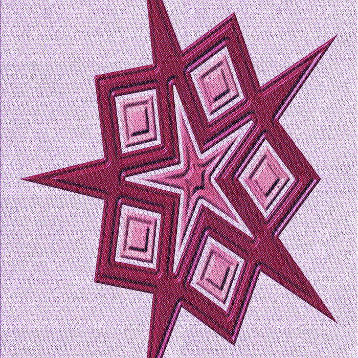 Patterned Magenta Pink Rug, pat2303pur