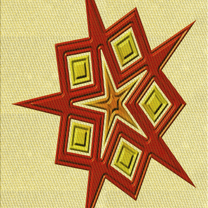 Patterned Orange Rug, pat2303yw